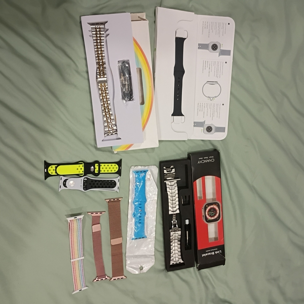 💜Smartwatch Band Set - Silver, Black, Blue, Green, Gold